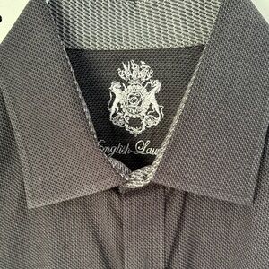 English Laundry Men's Dark Gray Button Down Shirt